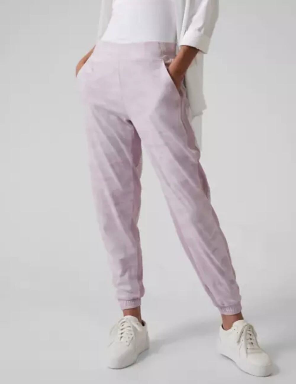 ATHLETA Brooklyn Lined Camo Jogger Sweatpants Pink 8